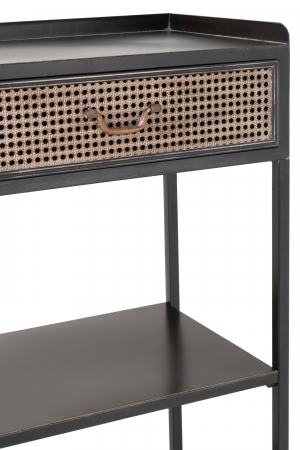 Etajera cu 1 sertar Drawer, Metal, Negru, 54x38x140 cm [6]