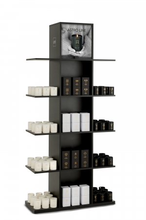 Bufete si dulapuri - Etajera J-Line, Lemn, Negru, 100x40x215 cm