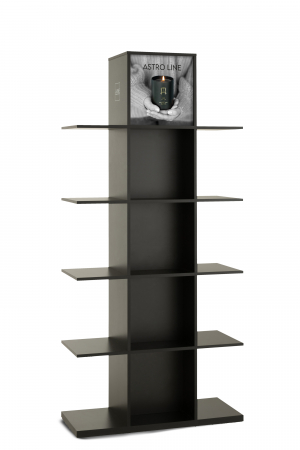 Etajera J-Line, Lemn, Negru, 100x40x215 cm [1]