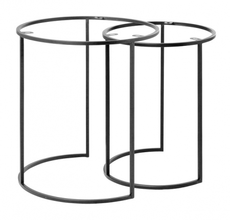 SALE % - EZ-PERON, Baza set 2, vopsit cu pulbere neagră, h. 56 cm, d. 50,6 cm