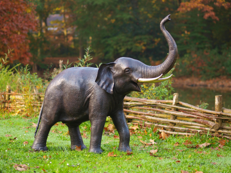 Statui - Statuie elefant, Bronz, 134 X 144 X 45 cm