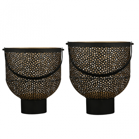 Felinar Buco, fier, negru/ auriu, 37x28 cm [3]