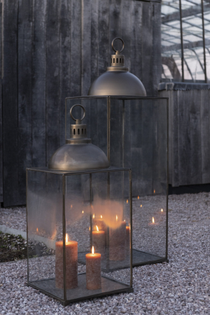 Felinar, Hagrid Sticla/Metal L Suporturi lumanari - Felinar, Hagrid Sticla/Metal L