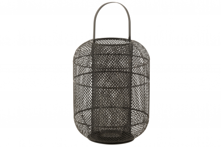 Suporturi lumanari - Felinar, Metal, Negru, 28x28x51 cm