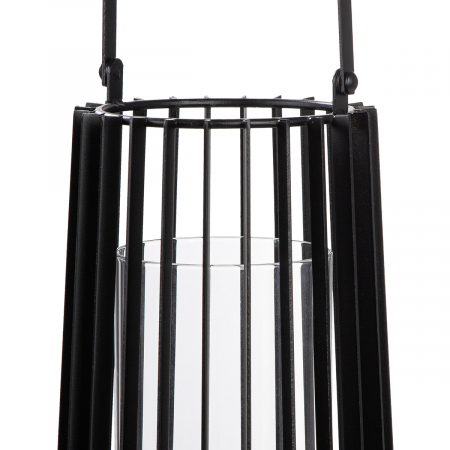 Felinar, Metal, negru, PU 2, H 32 cm, D 16 cm [1]