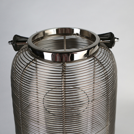 Felinar CAGE, otel inoxidabil/sticla, 44x26 cm [3]