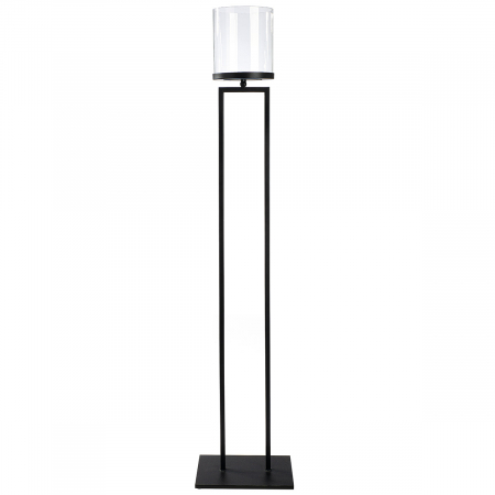 Felinar, rotund, fier, negru, PU 2, L. 15 cm, l. 25 cm, H 123 cm [1]