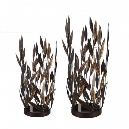 Felinar Twigs metal, auriu , 31x13 cm [1]