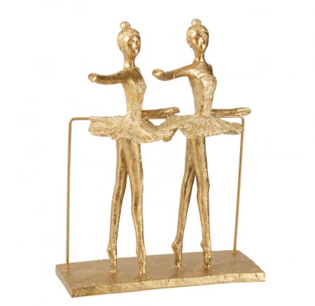 FIGURINE - Figurina 2 Balerine, Rasina, Auriu, 22.5x16x30.5 cm
