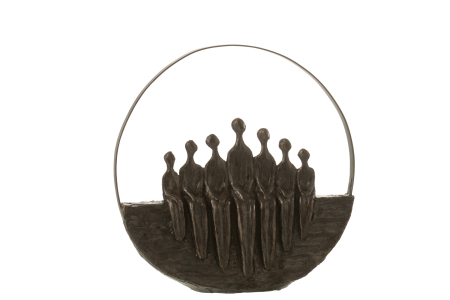De colectie - Figurina 7 pieces Circle, Rasina, Maro, 30x8x30 cm