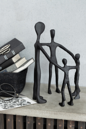 FIGURINE - Figurina, Aluminiu, Negru, 20x18x30