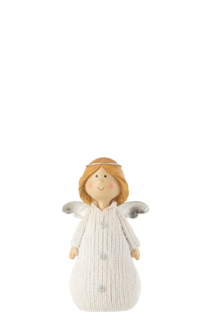 SALE % - Figurina Angel, Rasina, Alb, 12x9x20 cm