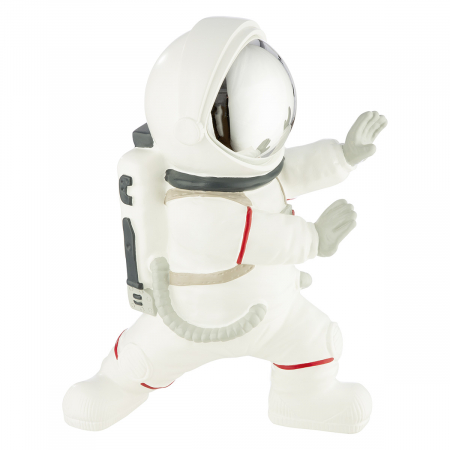 Figurină, Astronaut, Rășină sintetică, alb, argintiu, PU 2, 2 asortate, L. 13 cm, l. 26 cm, H 22 cm [1]