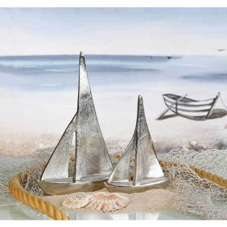 Decoratiune barca Bake, aluminiu, argintiu, 5.5x20.5x31 cm [2]