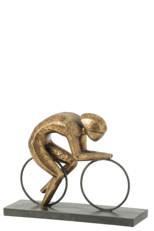 FIGURINE - Figurină, Biciclist Auriu L