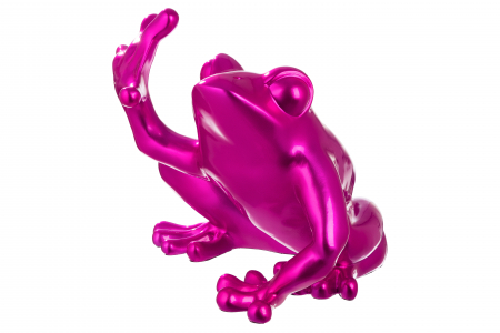 SALE % - Figurina broasca, compozit, mov, 32x35x35 cm
