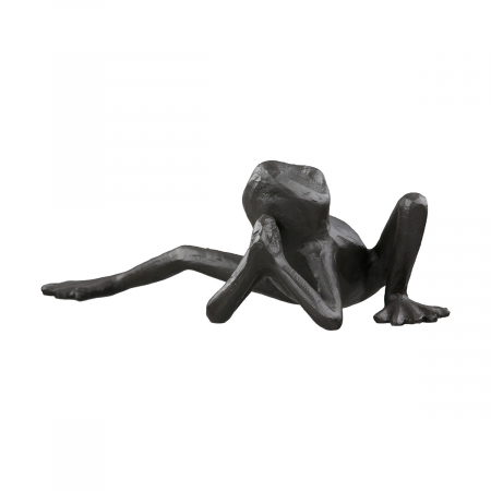 Figurină, Broască,  yoga, Fier, maro închis, PU 3, 3 buc. asortate, L. 7 cm, L. 17 cm, H. 12 cm [3]