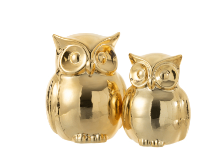 Figurină, Bufniță, Porțelan Auriu L [1]