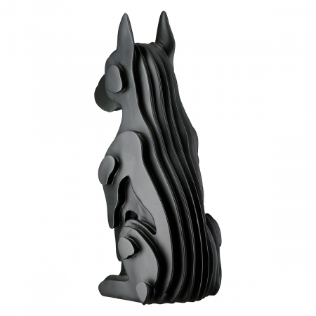 Figurină, Câine, Câine, Polirășină, negru, PU 2, L. 14,5 cm, L. 12,5 cm, H. 28,5 cm [2]