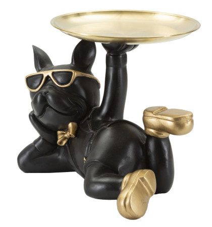Figurina Caine cu tava, 23,5x13x18,5 cm (tava ø 14 cm) [3]