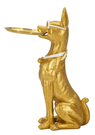 Figurina Caine cu tava, 27x51x74 cm (tava ø 30 cm) [2]