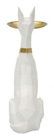 Figurina Caine cu tava, cm 27x51x74 (tava cm ø 30) [3]