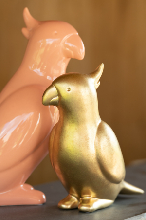 SALE % - Figurina, Ceramica, Auriu, 24x11x22