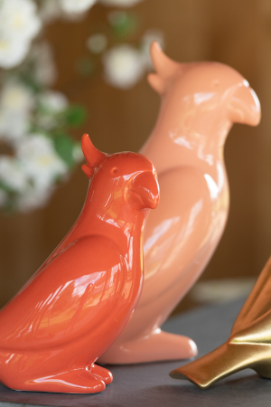 SALE % - Figurina, Ceramica, Roz, 29x14x30