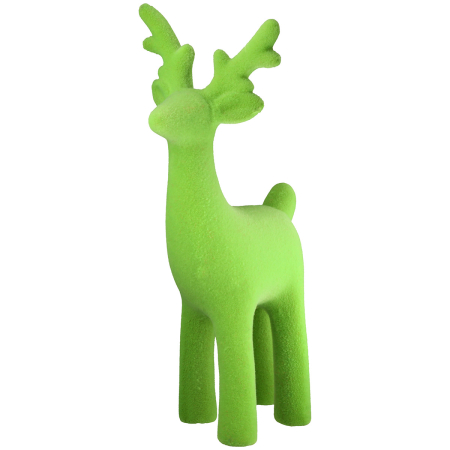 Figurina, Cerb, „Mac”, Rasina, albastru, verde, roz, PU 6, Asortat de 3 ori, L. 7 cm, L. 17 cm, H 33 cm [1]