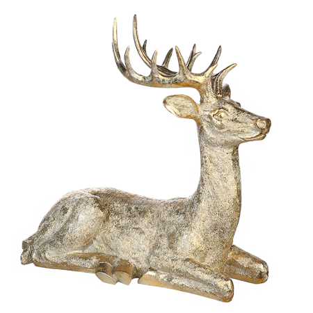 Figurina, Cerb, „Raffael”, Poli, auriu, PU 1, L. 29,5 cm, L. 57 cm, H 56 cm [1]