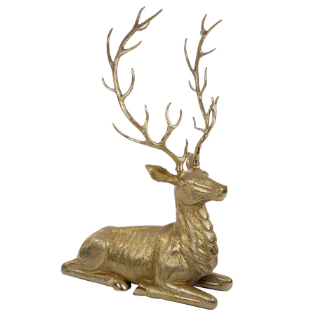 Figurina, Cerb, „Ralf”, Aluminiu, auriu, PU 1, L. 99 cm, L. 73 cm, H 142 cm [5]