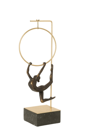 Figurina, Cerc/ gimnastica, rasina, negru/auriu [1]