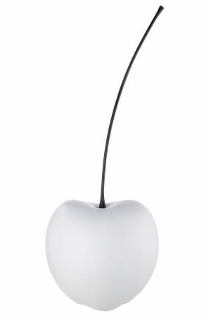 SALE % - Figurina cherry, ceramica, alb/negru, 32x90 cm