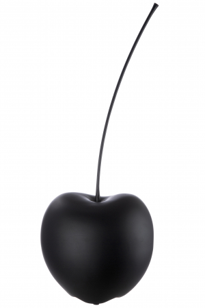 SALE % - Figurina cherry, ceramica, negru, 17x42 cm