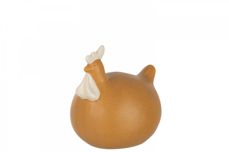 Primavara - Figurina Chicken, Ceramica, Ocru, 18x18x17 cm