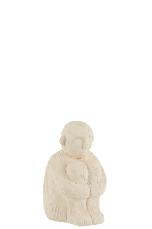 SALE % - Figurina, Ciment, Alb, 12x10x18
