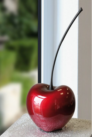 Figurine - Figurina cireasa Celebration, ceramica, rosu/negru, 25x60 cm