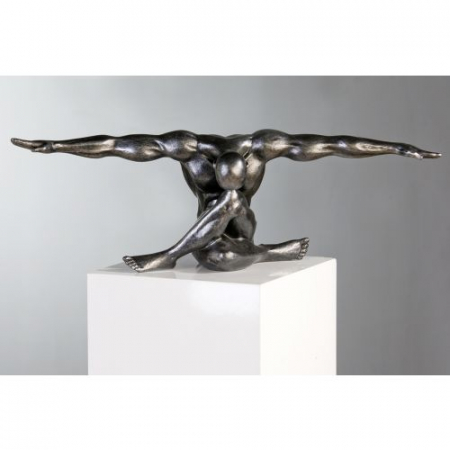 SALE % - Figurina Cliffhanger, rasina, argintiu, 61x20 cm