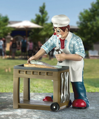 Clovni - Figurina clovn, rasina, multicolor, 11x15x8 cm