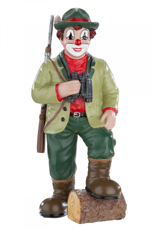 Clovni - Figurina clovn, rasina, multicolor, 6.5x15x5 cm