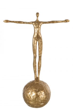 SALE % - Figurina, Compozit, Auriu, 28x12x41 cm