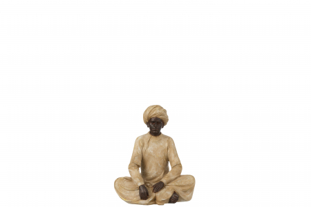 Oriental - Figurina Indian, Compozit, Maro, 18x14x22 cm