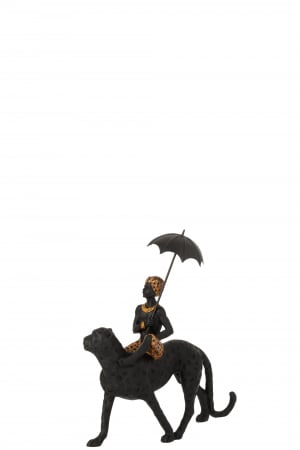 Figurina Leopard, Compozit, Maro, 34x12x35 cm [1]