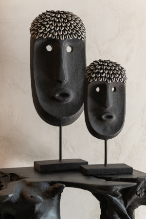 Tribal - Figurina, Compozit, Negru, 14.2x8.7x34.5