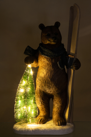 Figurina, Copac cu LED-uri, urs/ schi, multicolora [2]