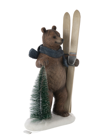 Figurina, Copac cu LED-uri, urs/ schi, multicolora [3]