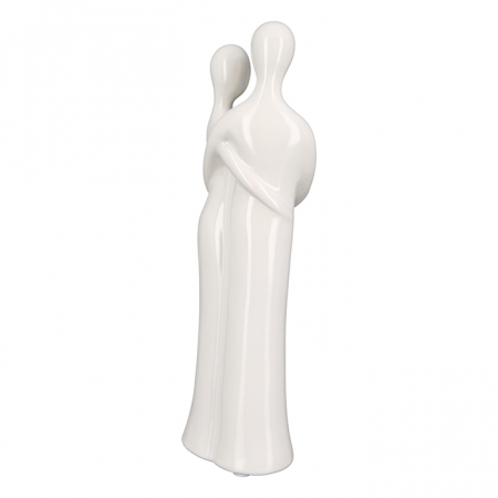 Figurina Couple, ceramica, alb/argintiu, 25 cm [3]