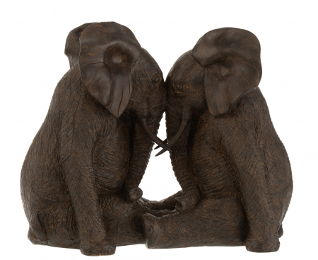 SALE % - Figurina Couple Elephant, Rasina, Maro, 35.5x20.5x29 cm
