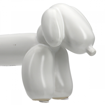 Figurină, Dachshund, Dachshund balloon dog, Balon câine, Ceramica, alb, PU 2, L. 10 cm, L. 20,5 cm, H. 10 cm [1]