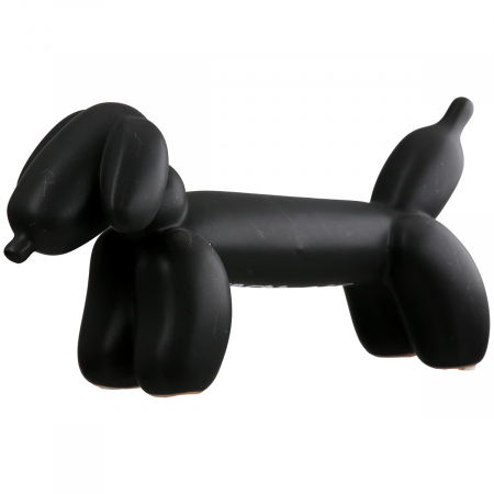 SALE % - Figurină, Dachshund, Dachshund balloon dog, Balon câine, Ceramica, negru, PU 2, L. 10 cm, L. 20,5 cm, H. 10 cm